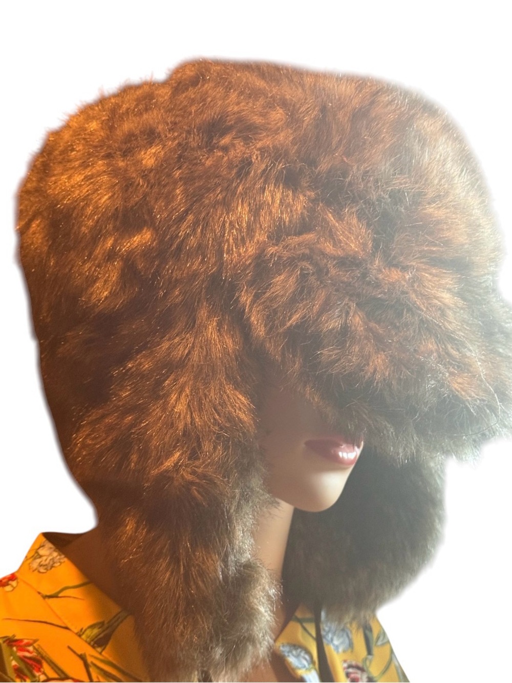 Black Poppy Faux Fur Trapper Hat in Rich BrownStylish cozy with ear’s flaps